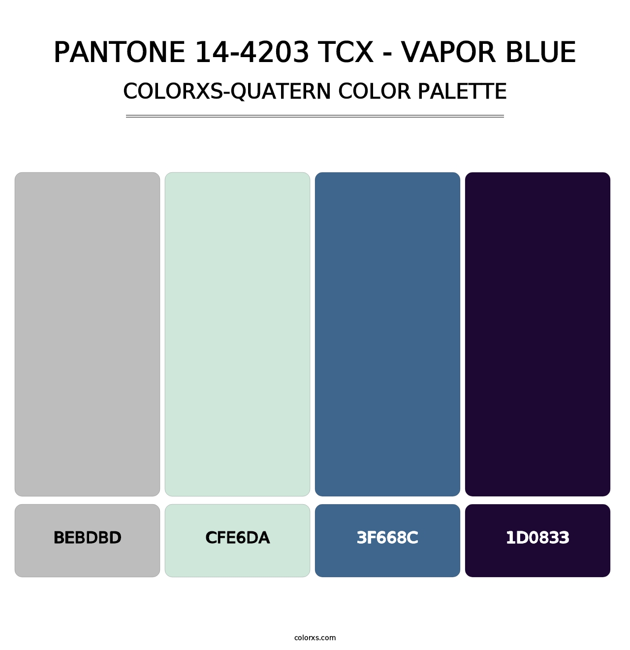 PANTONE 14-4203 TCX - Vapor Blue - Colorxs Quatern Palette