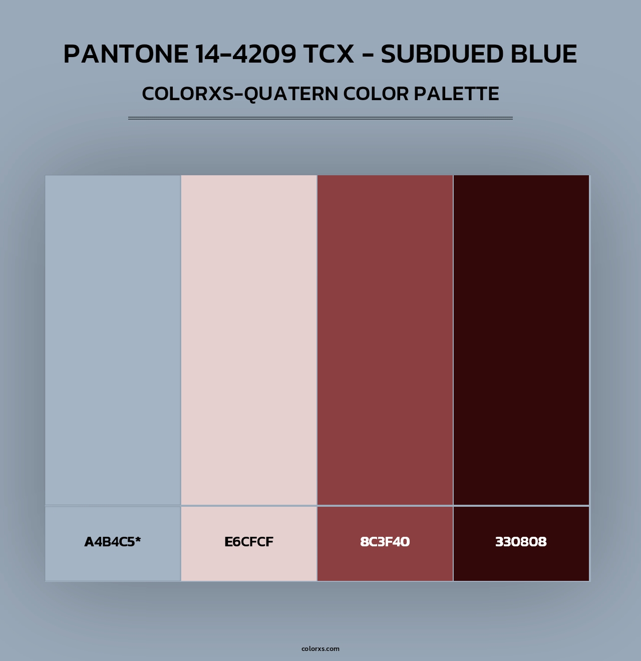 Pantone 14-4209 TCX - Subdued Blue - Colorxs Quad Palette