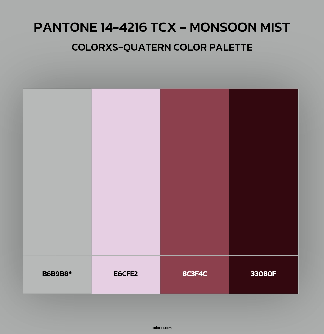 PANTONE 14-4216 TCX - Monsoon Mist - Colorxs Quad Palette