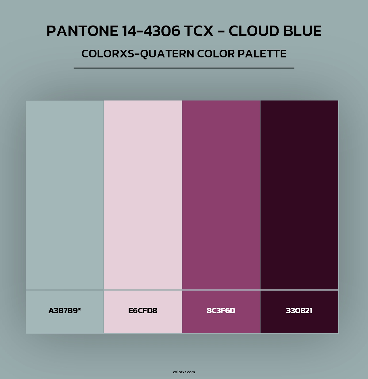 Pantone 14-4306 TCX - Cloud Blue - Colorxs Quad Palette