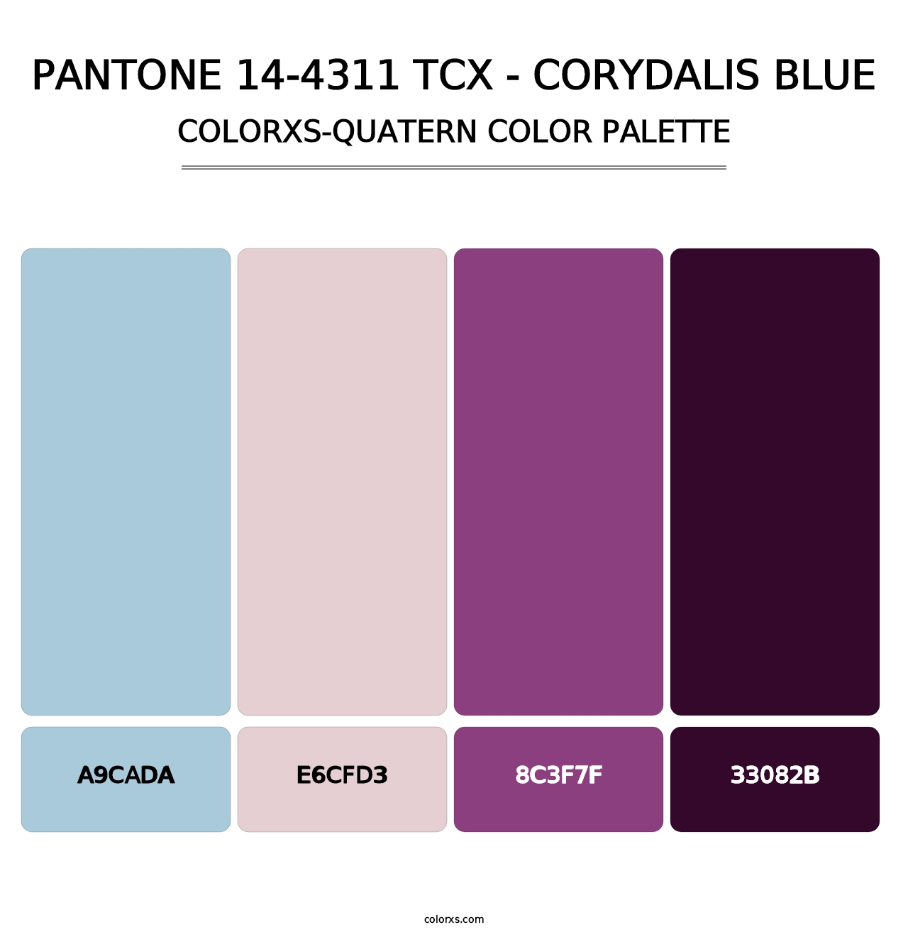 PANTONE 14-4311 TCX - Corydalis Blue - Colorxs Quatern Palette