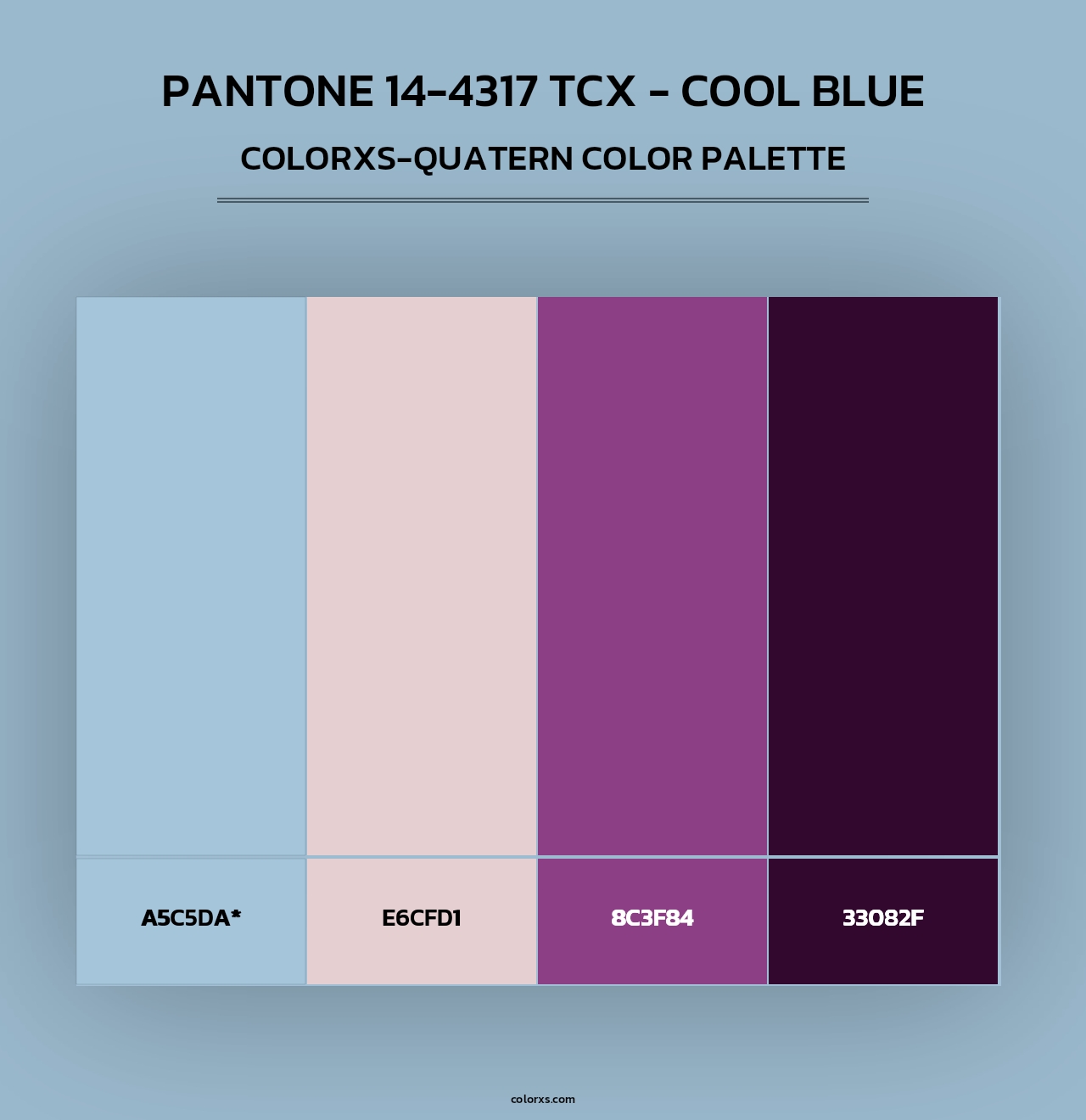 PANTONE 14-4317 TCX - Cool Blue - Colorxs Quad Palette