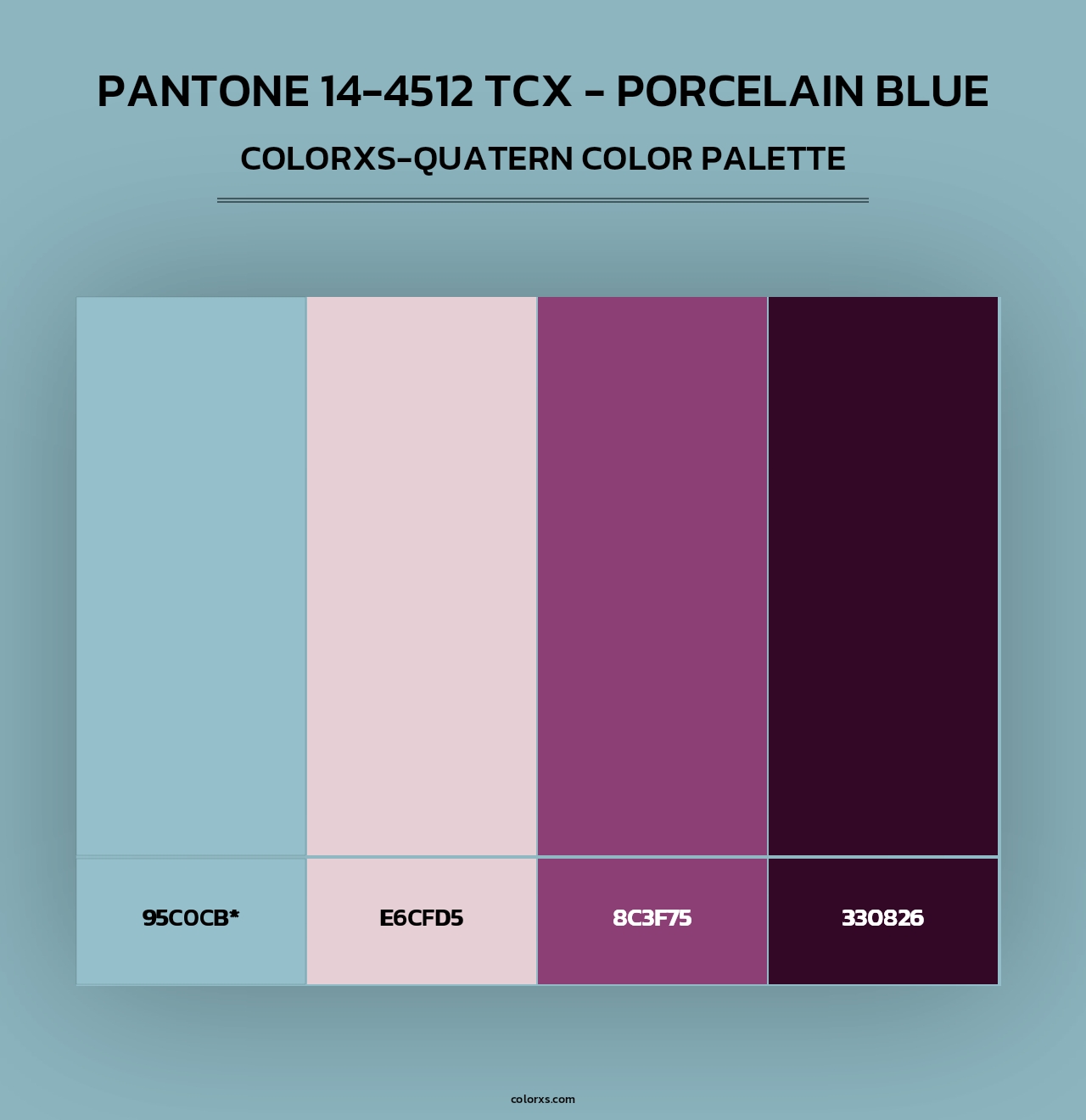 PANTONE 14-4512 TCX - Porcelain Blue - Colorxs Quad Palette