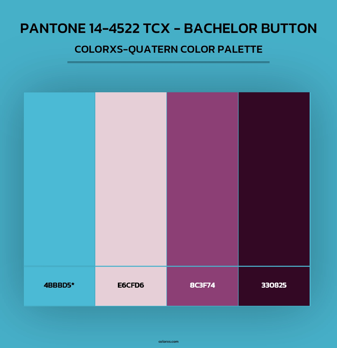 PANTONE 14-4522 TCX - Bachelor Button - Colorxs Quad Palette