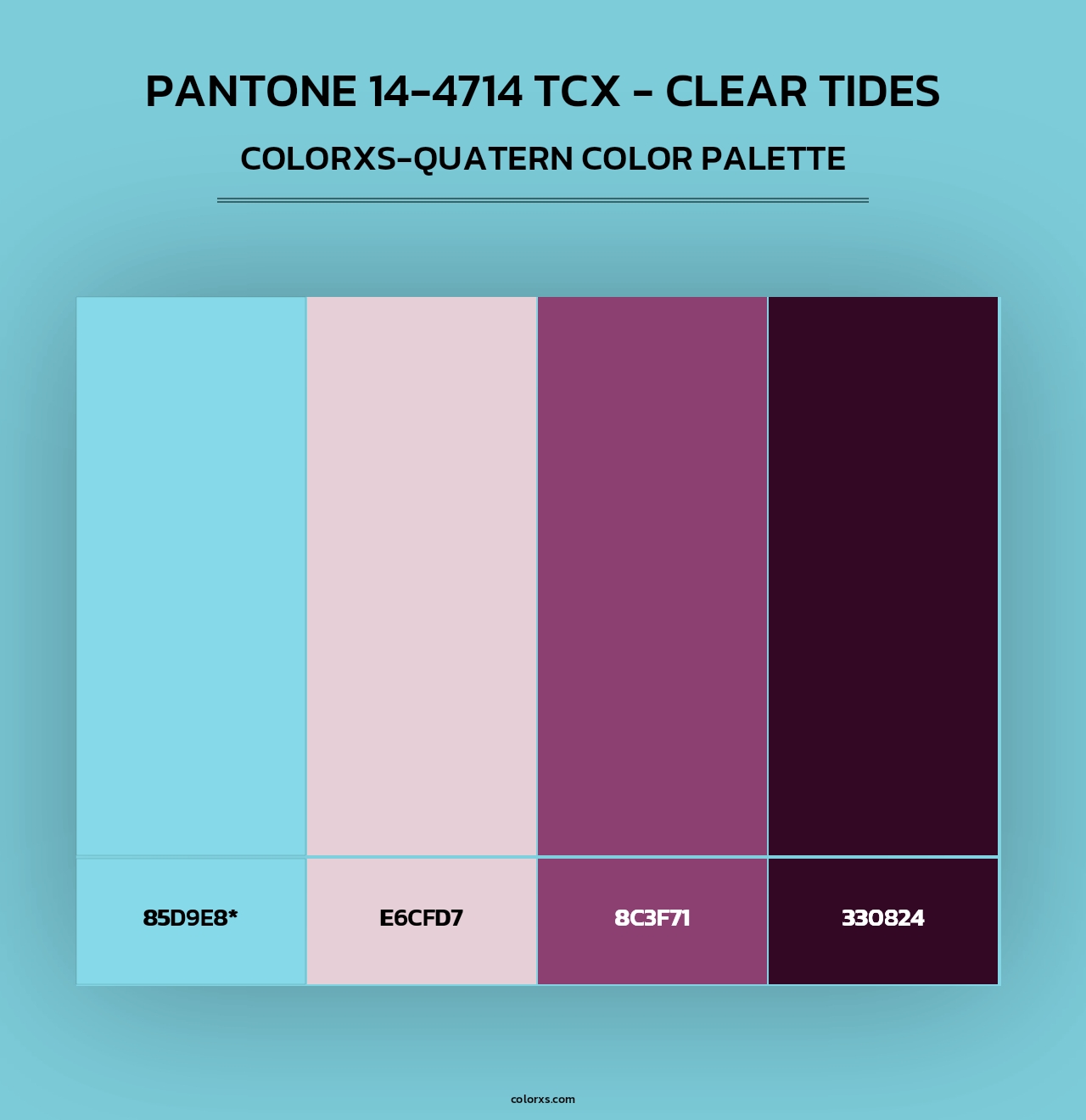 Pantone 14-4714 TCX - Clear Tides - Colorxs Quad Palette