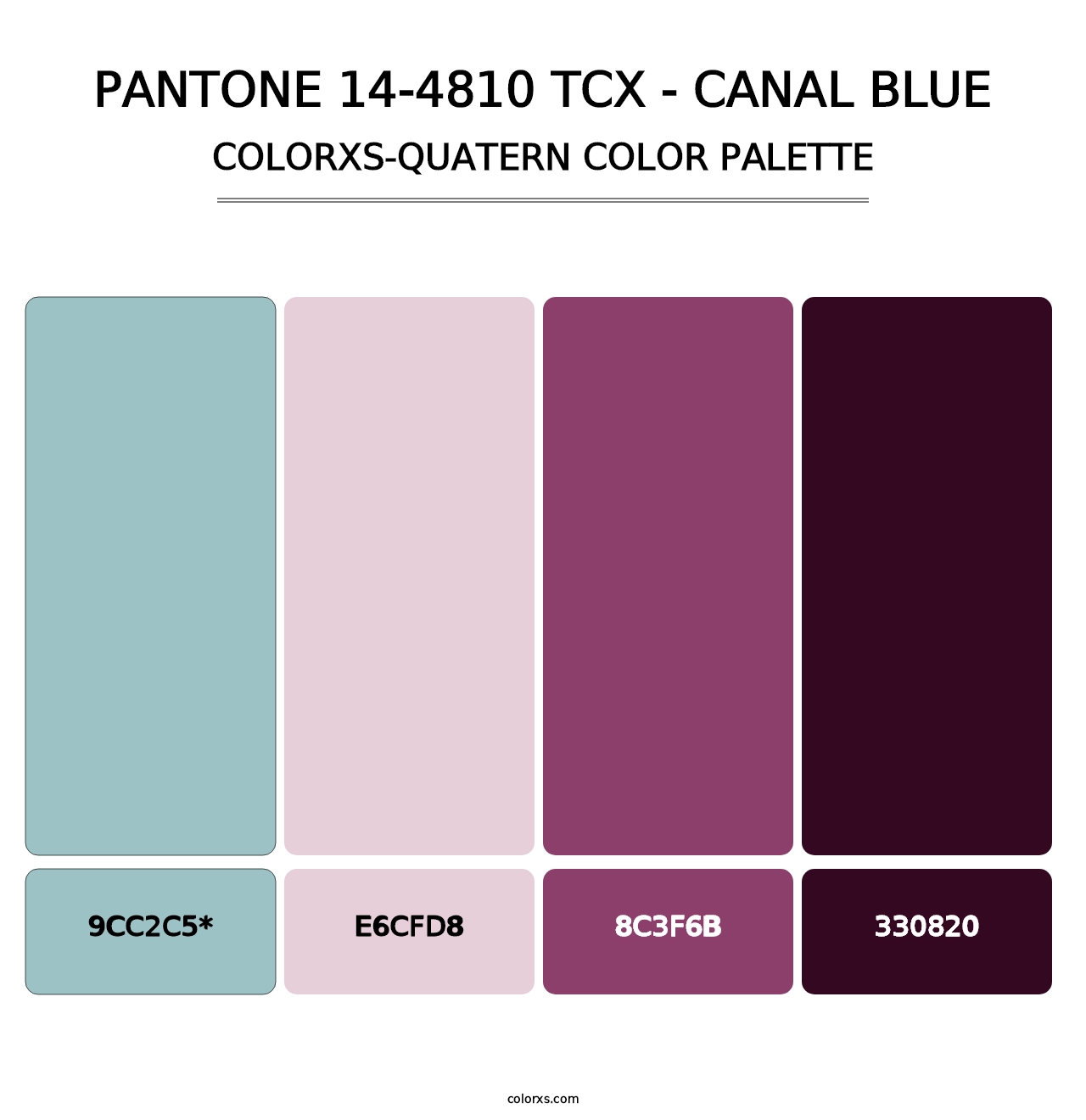 PANTONE 14-4810 TCX - Canal Blue - Colorxs Quatern Palette