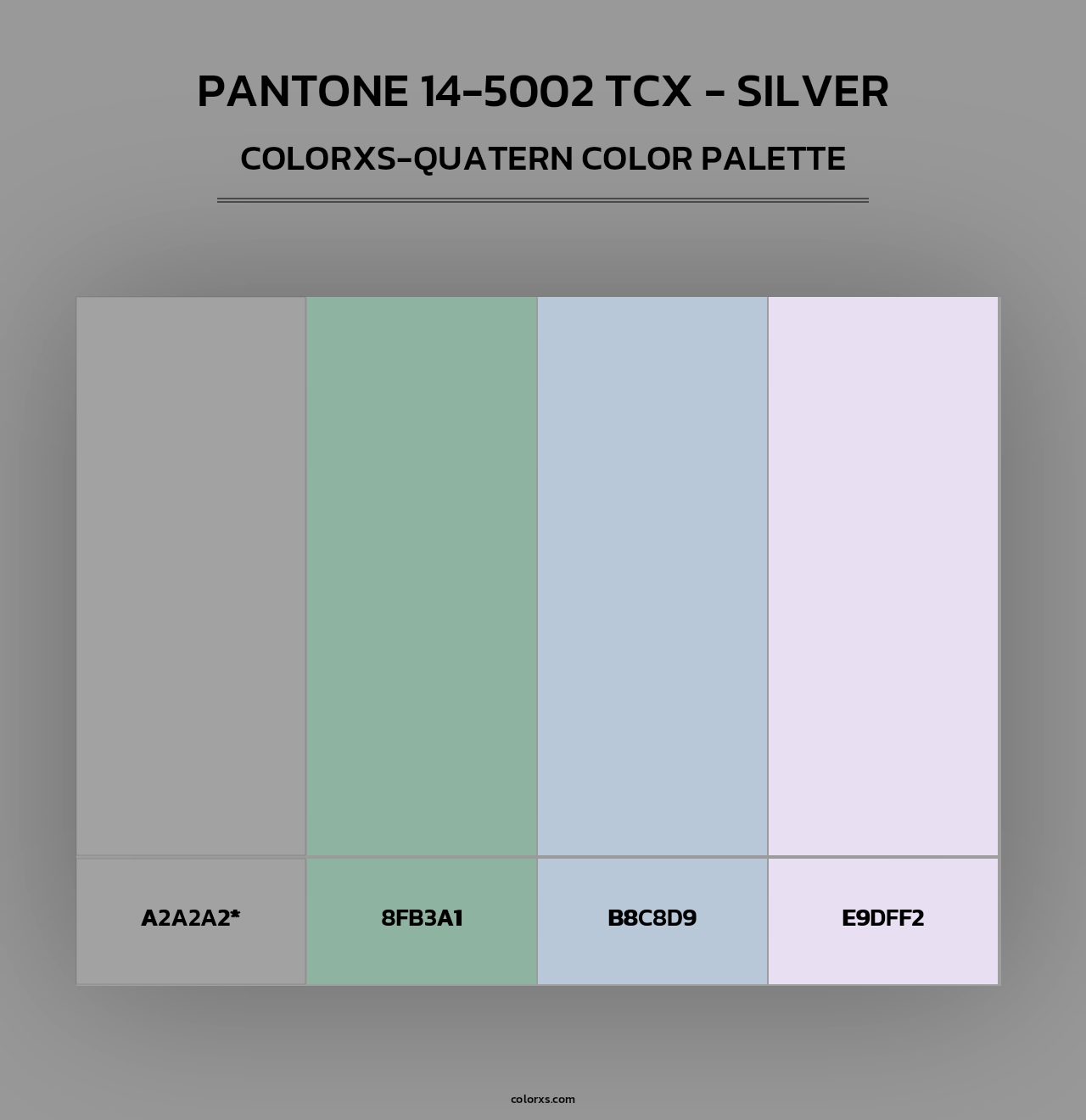 PANTONE 14-5002 TCX - Silver - Colorxs Quad Palette