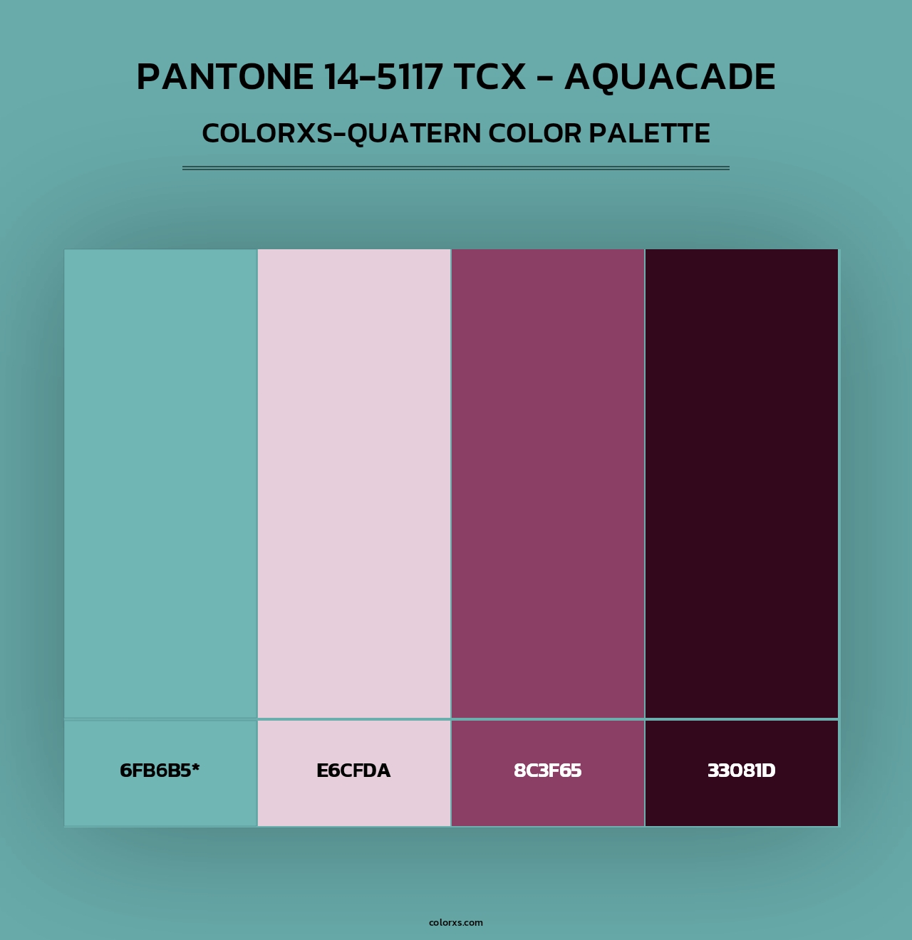 PANTONE 14-5117 TCX - Aquacade - Colorxs Quad Palette