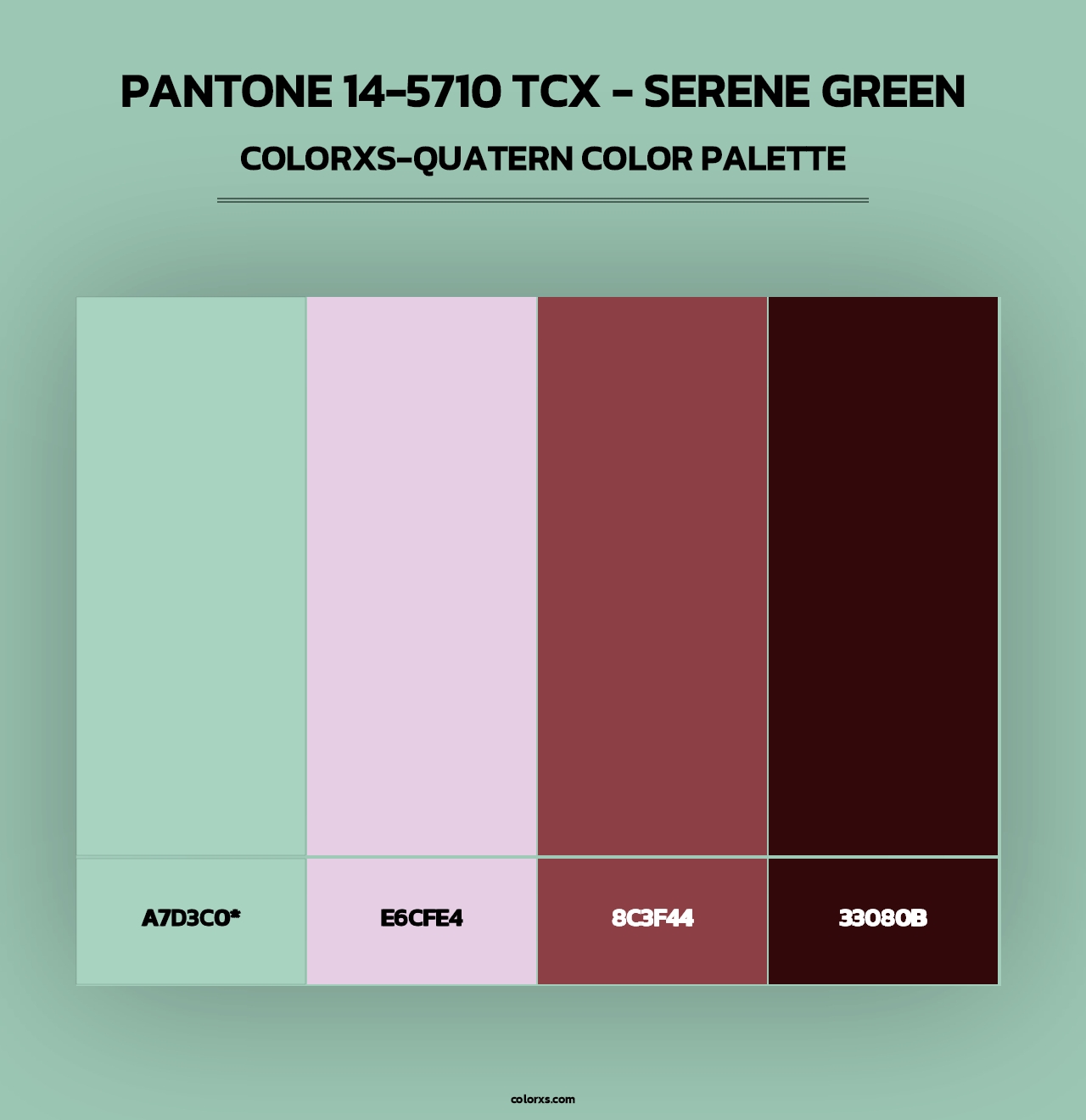 Pantone 14-5710 TCX - Serene Green - Colorxs Quad Palette
