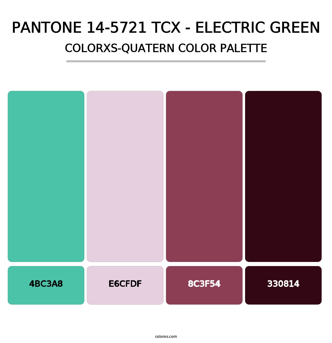 PANTONE 14-5721 TCX - Electric Green - Colorxs Quatern Palette