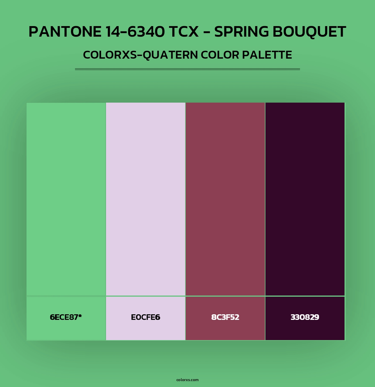 PANTONE 14-6340 TCX - Spring Bouquet - Colorxs Quad Palette
