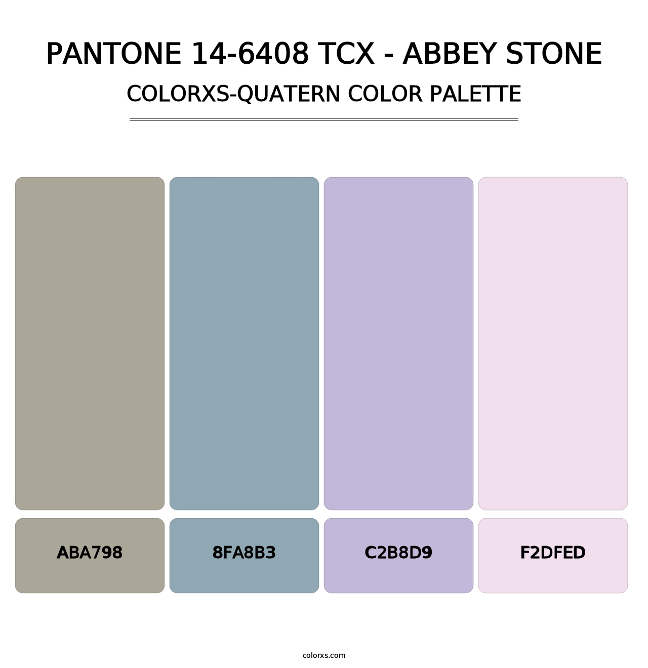 PANTONE 14-6408 TCX - Abbey Stone - Colorxs Quatern Palette
