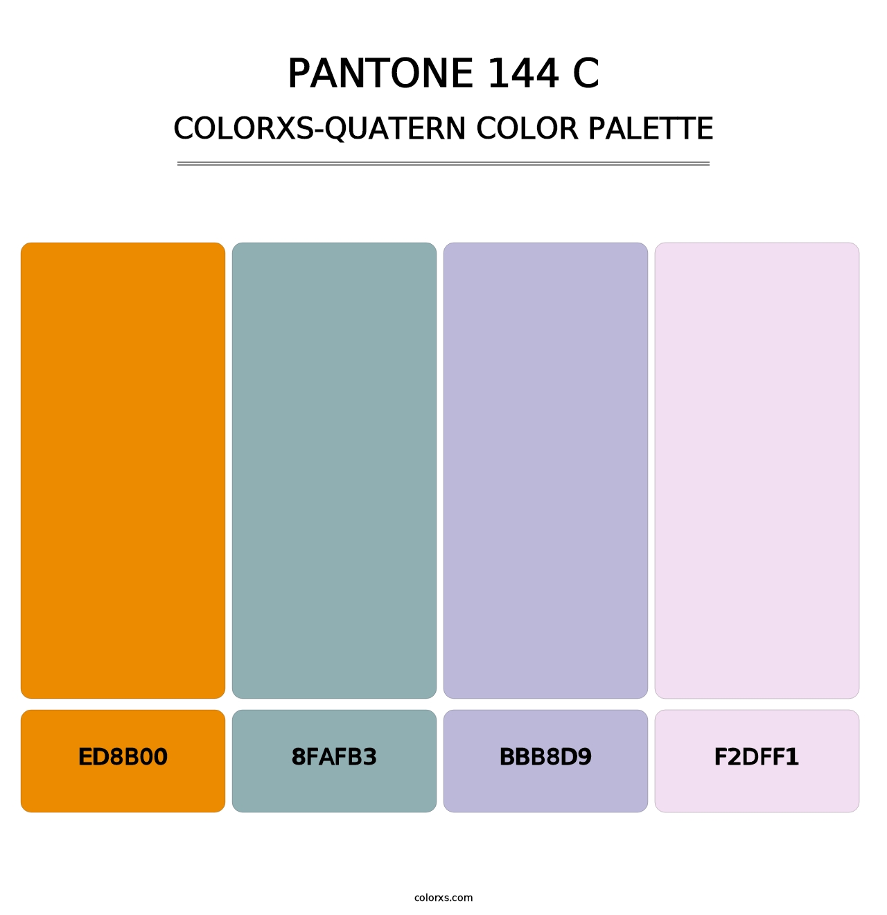 PANTONE 144 C - Colorxs Quatern Palette