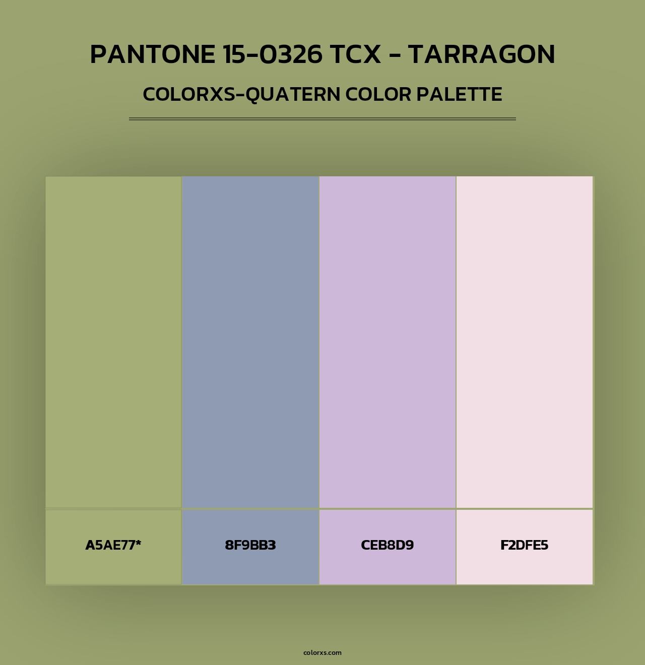Pantone 15-0326 TCX - Tarragon - Colorxs Quad Palette