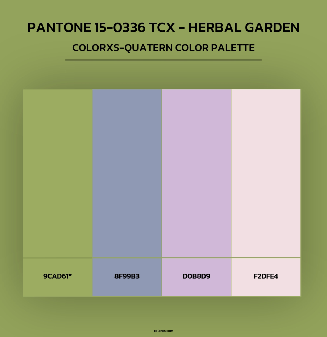 PANTONE 15-0336 TCX - Herbal Garden - Colorxs Quad Palette