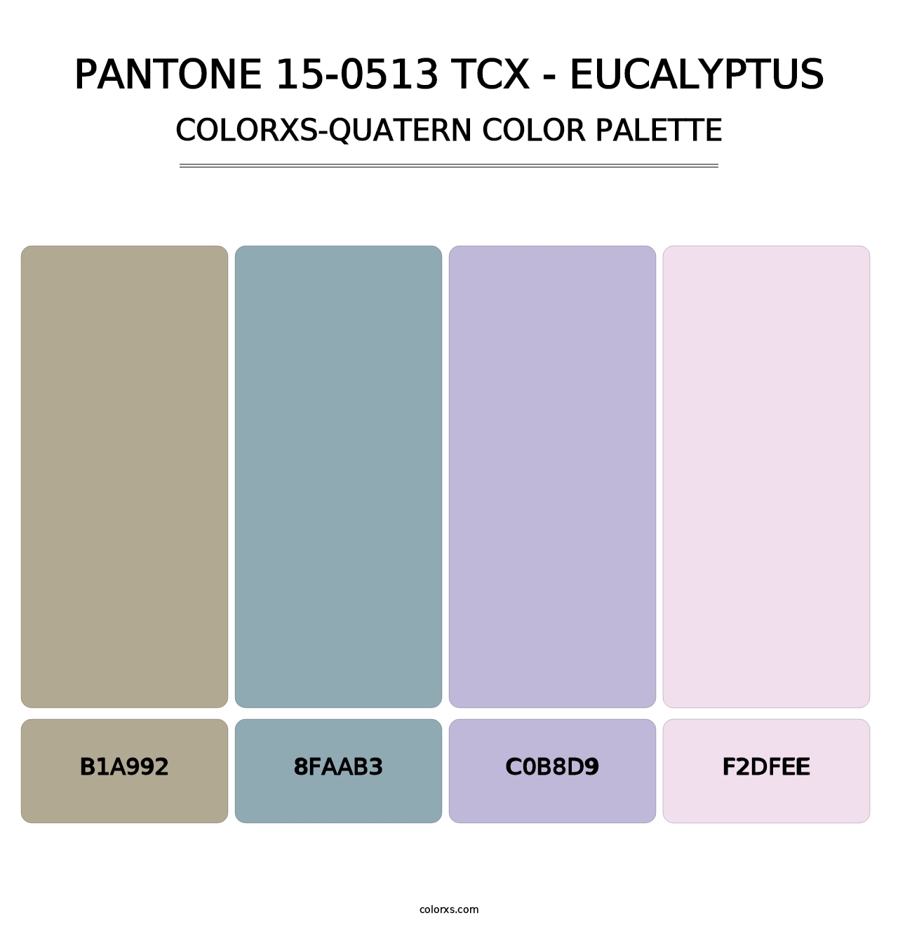 PANTONE 15-0513 TCX - Eucalyptus - Colorxs Quatern Palette