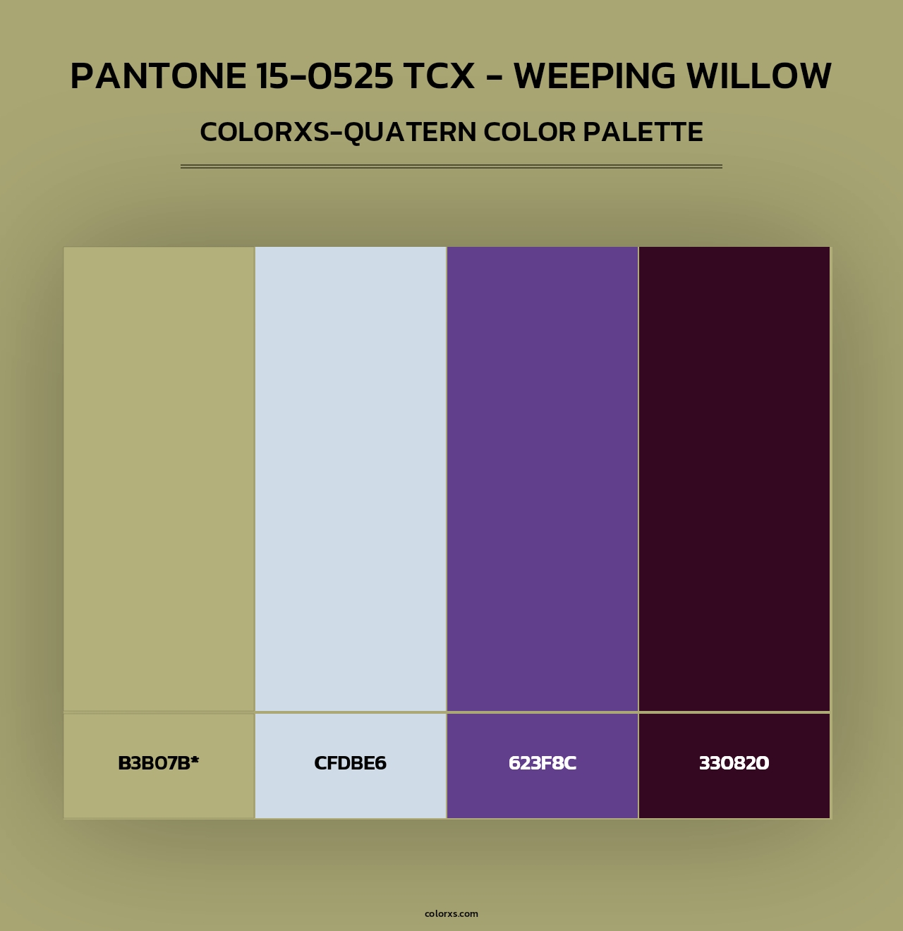 Pantone 15-0525 TCX - Weeping Willow - Colorxs Quad Palette