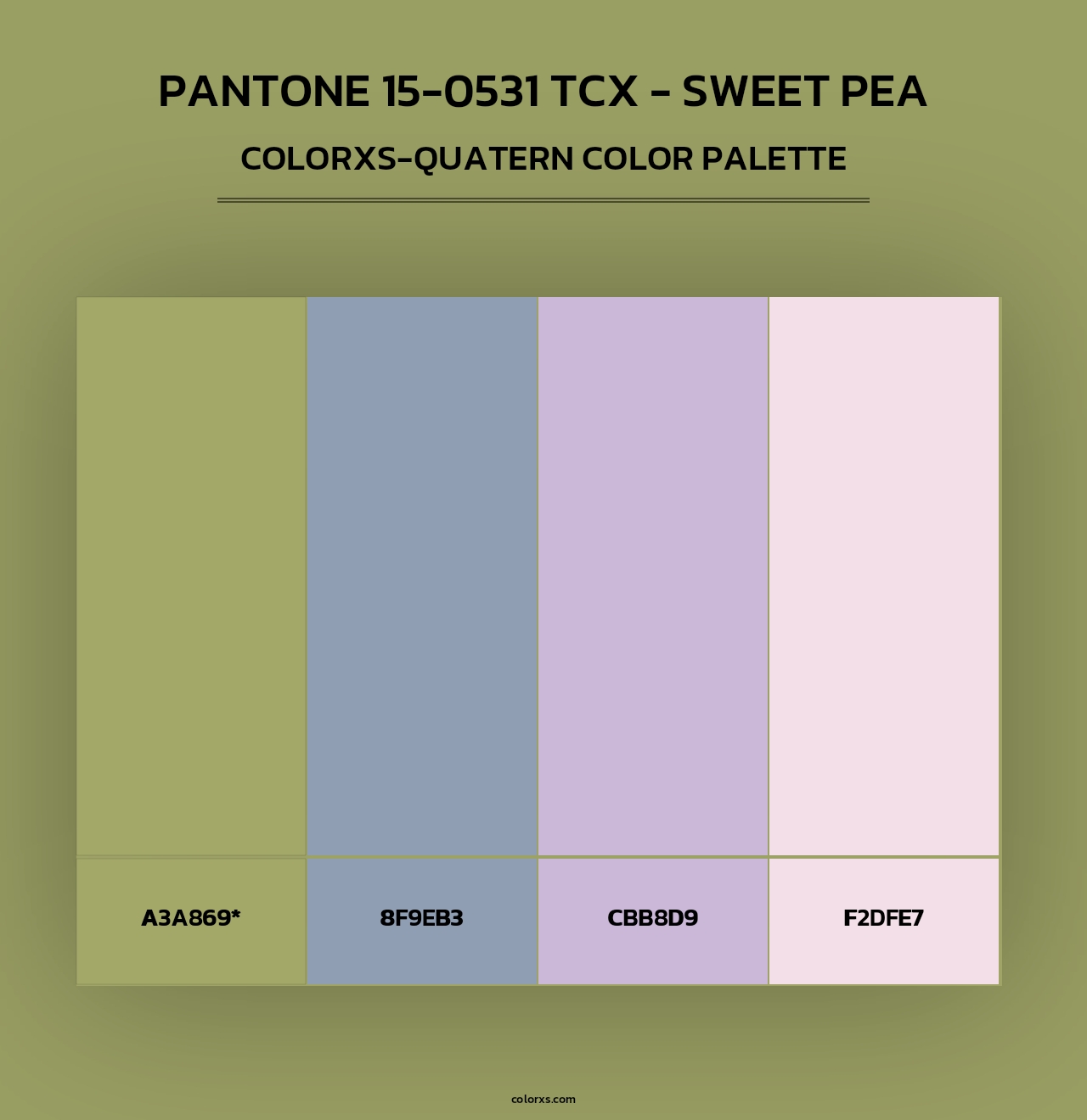 PANTONE 15-0531 TCX - Sweet Pea - Colorxs Quad Palette