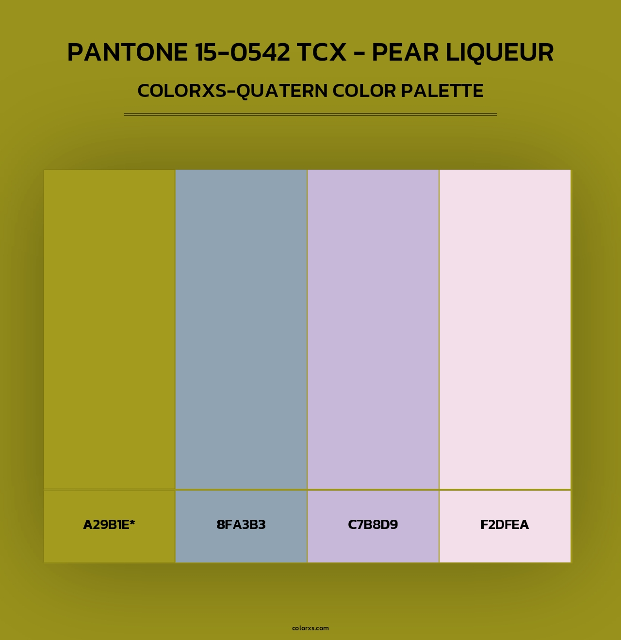 PANTONE 15-0542 TCX - Pear Liqueur - Colorxs Quad Palette