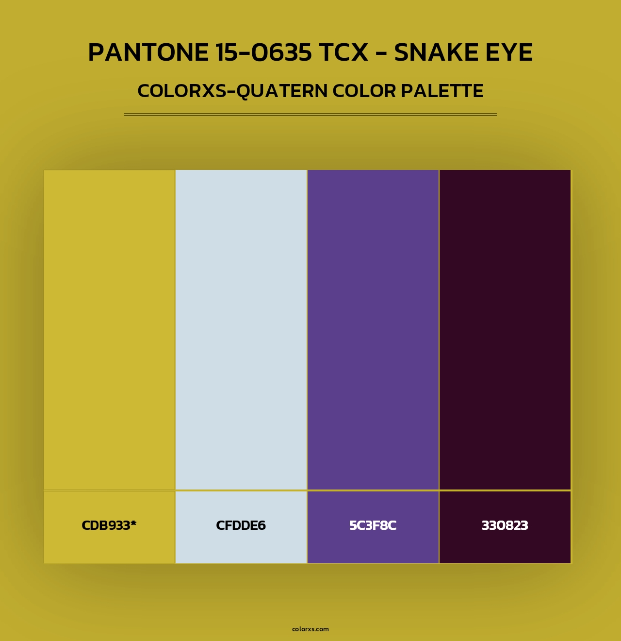 PANTONE 15-0635 TCX - Snake Eye - Colorxs Quad Palette