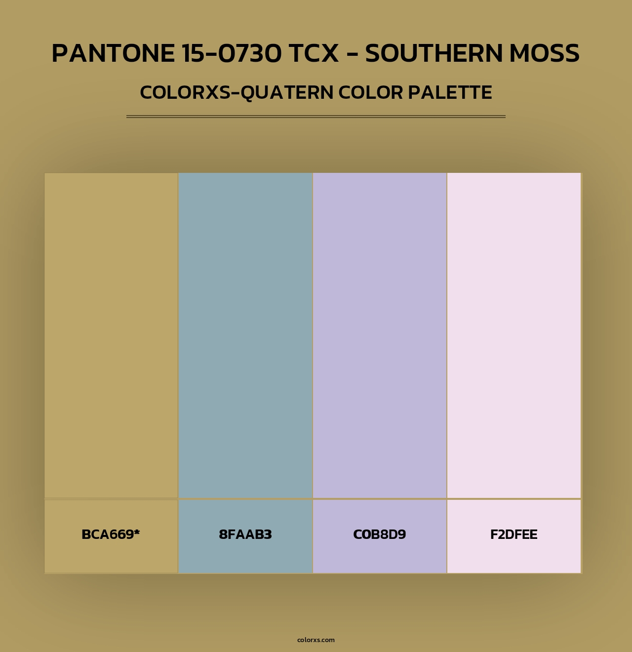 PANTONE 15-0730 TCX - Southern Moss - Colorxs Quad Palette