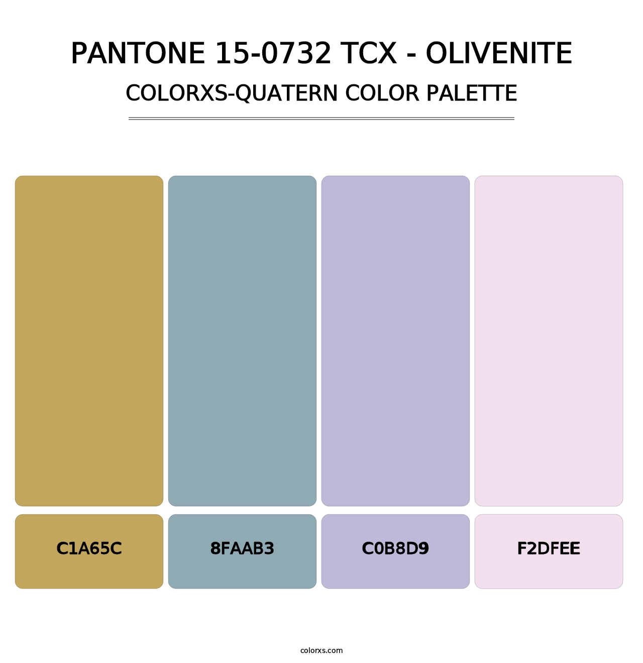 PANTONE 15-0732 TCX - Olivenite - Colorxs Quatern Palette