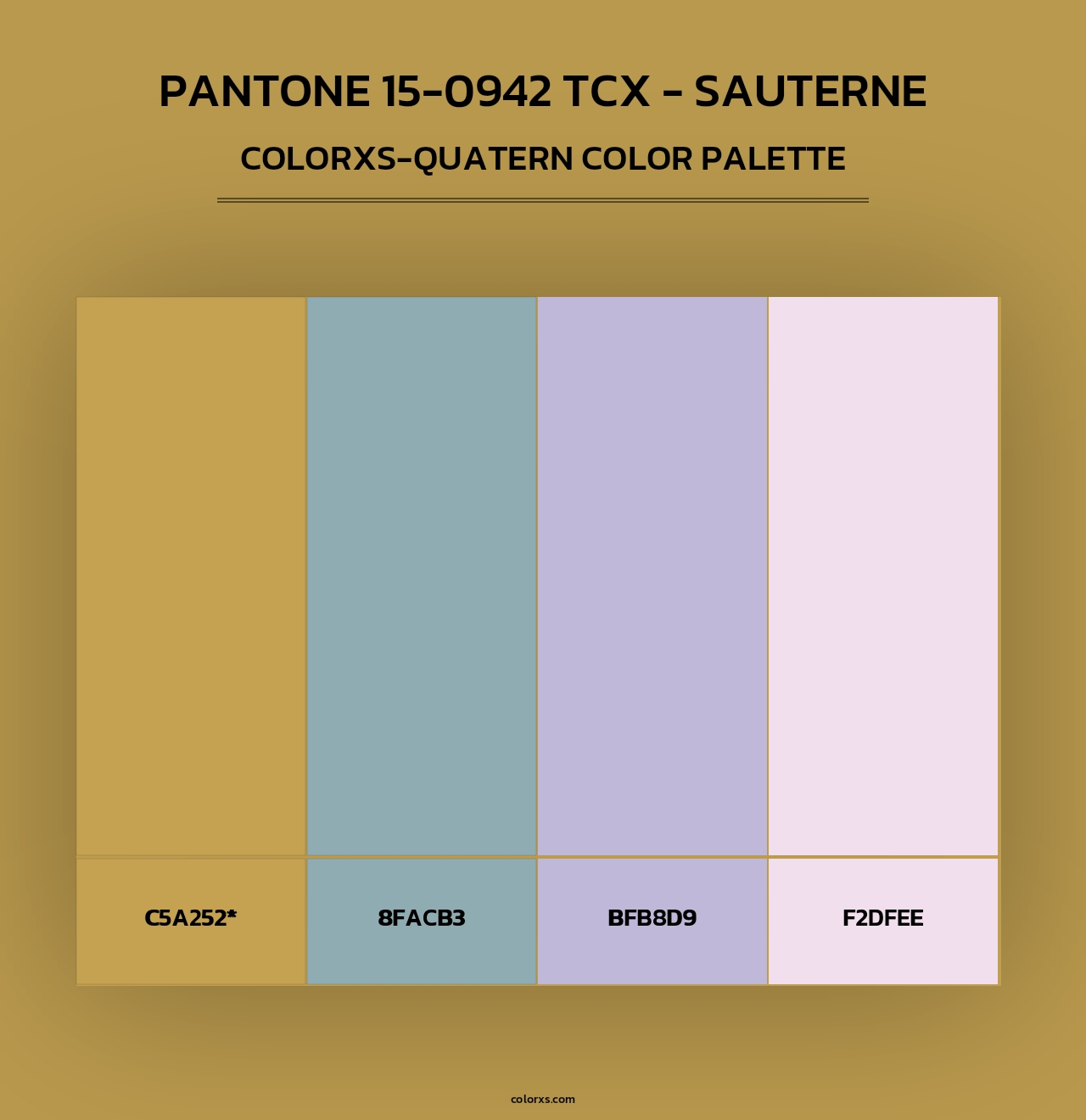 Pantone 15-0942 TCX - Sauterne - Colorxs Quad Palette