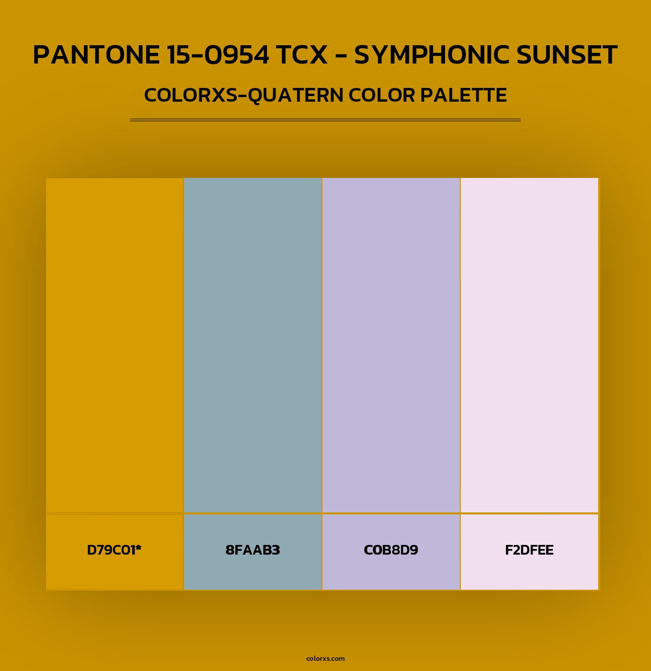 PANTONE 15-0954 TCX - Symphonic Sunset - Colorxs Quad Palette