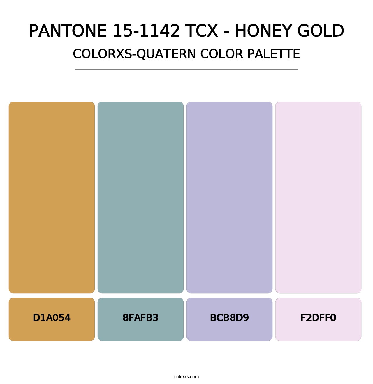 PANTONE 15-1142 TCX - Honey Gold - Colorxs Quatern Palette