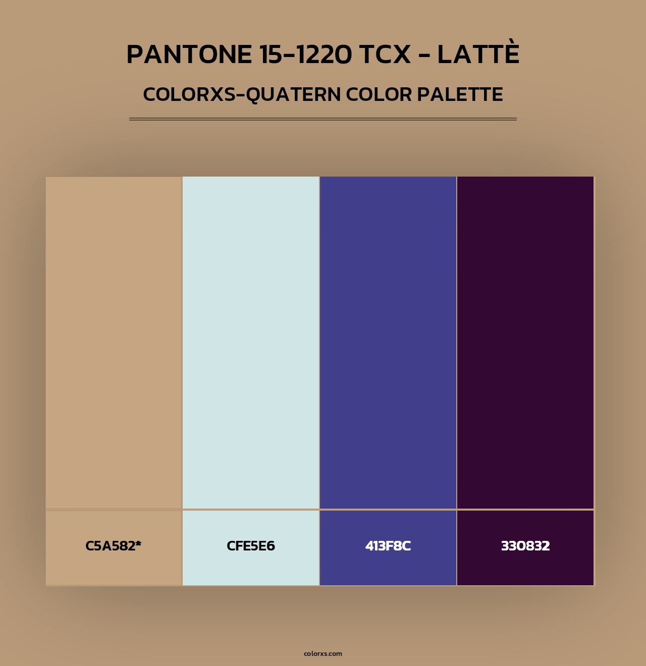 PANTONE 15-1220 TCX - Lattè - Colorxs Quad Palette