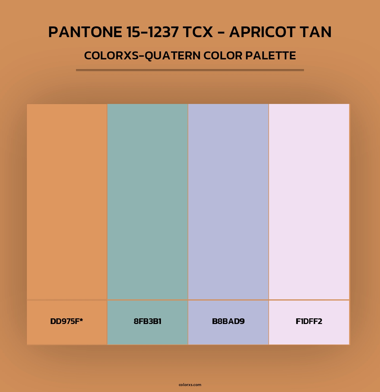 PANTONE 15-1237 TCX - Apricot Tan - Colorxs Quad Palette