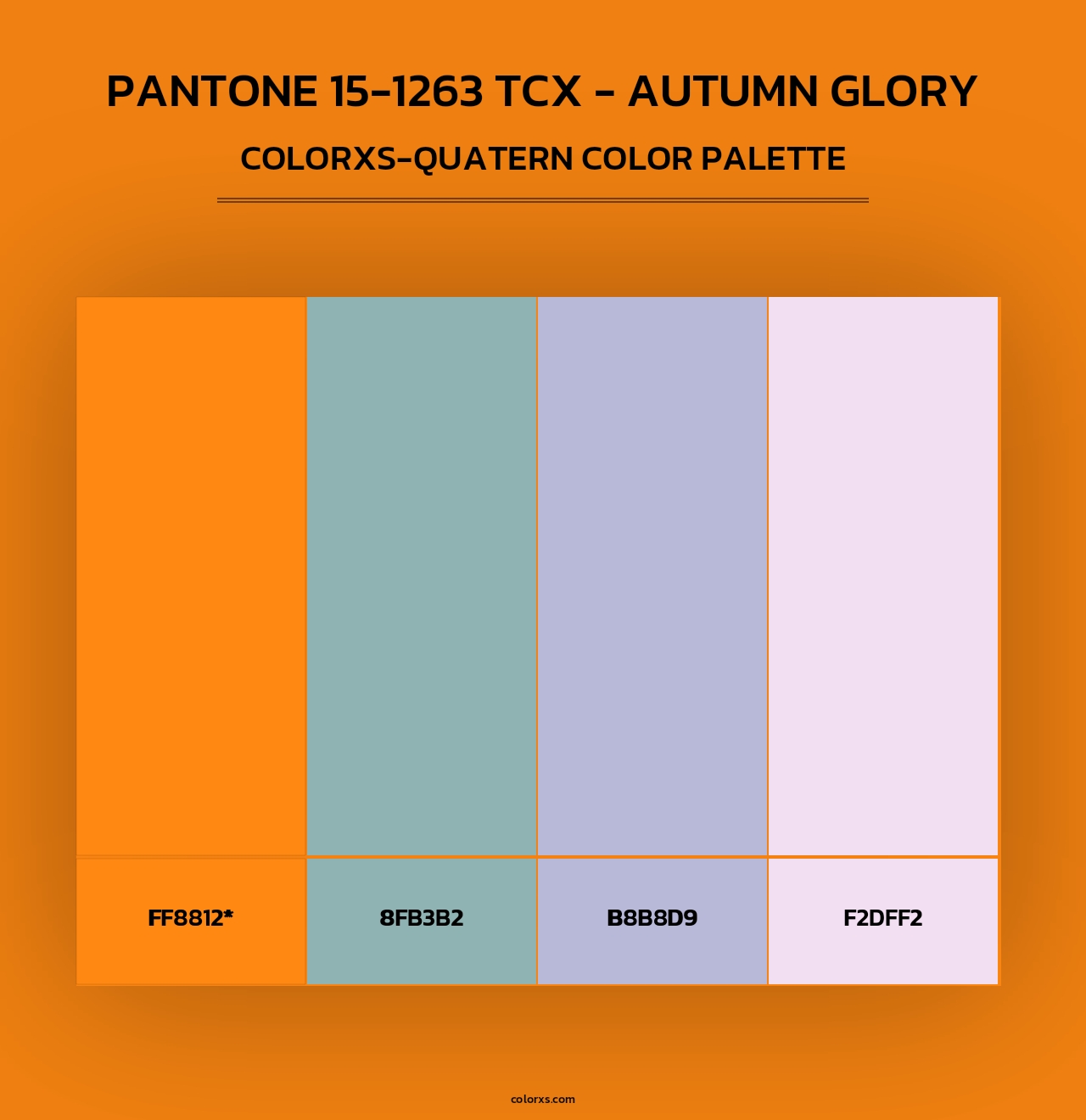 PANTONE 15-1263 TCX - Autumn Glory - Colorxs Quad Palette