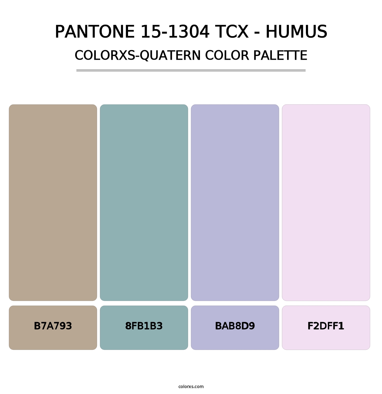 PANTONE 15-1304 TCX - Humus - Colorxs Quatern Palette
