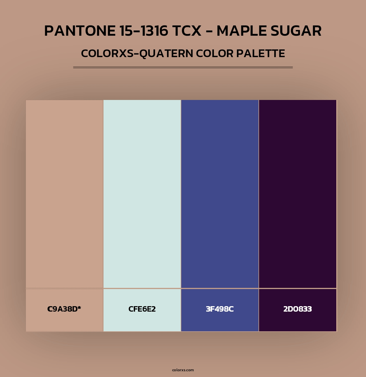 PANTONE 15-1316 TCX - Maple Sugar - Colorxs Quad Palette