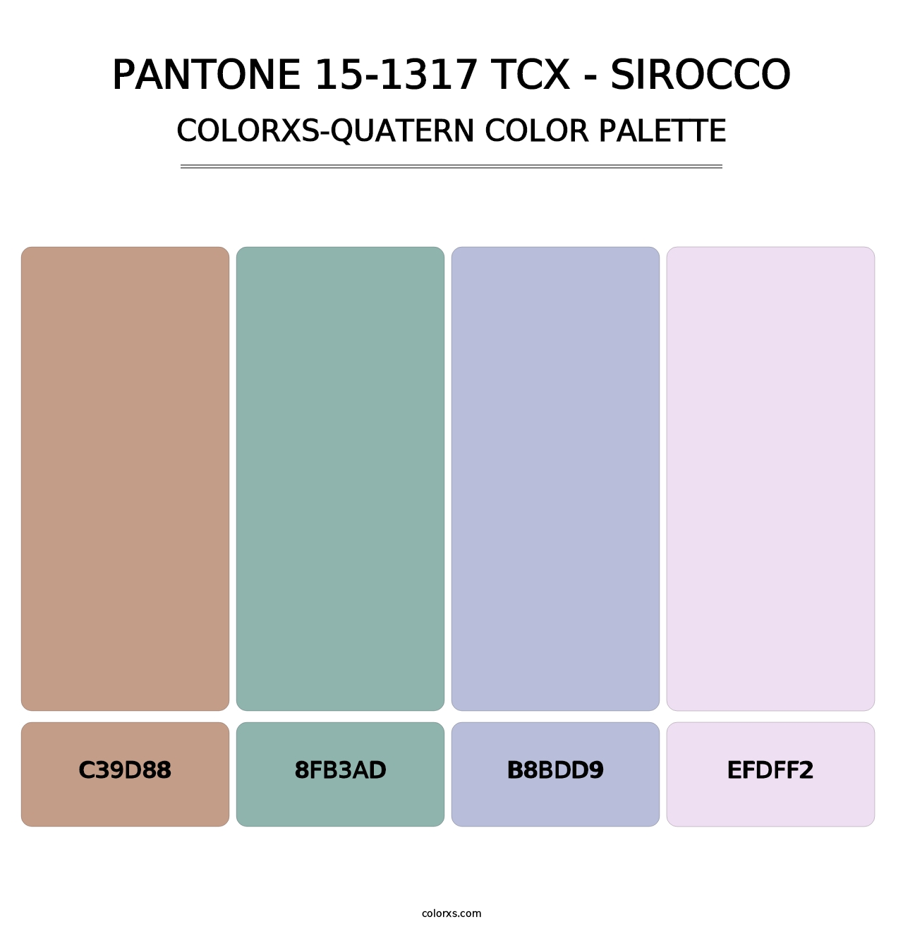 PANTONE 15-1317 TCX - Sirocco - Colorxs Quatern Palette