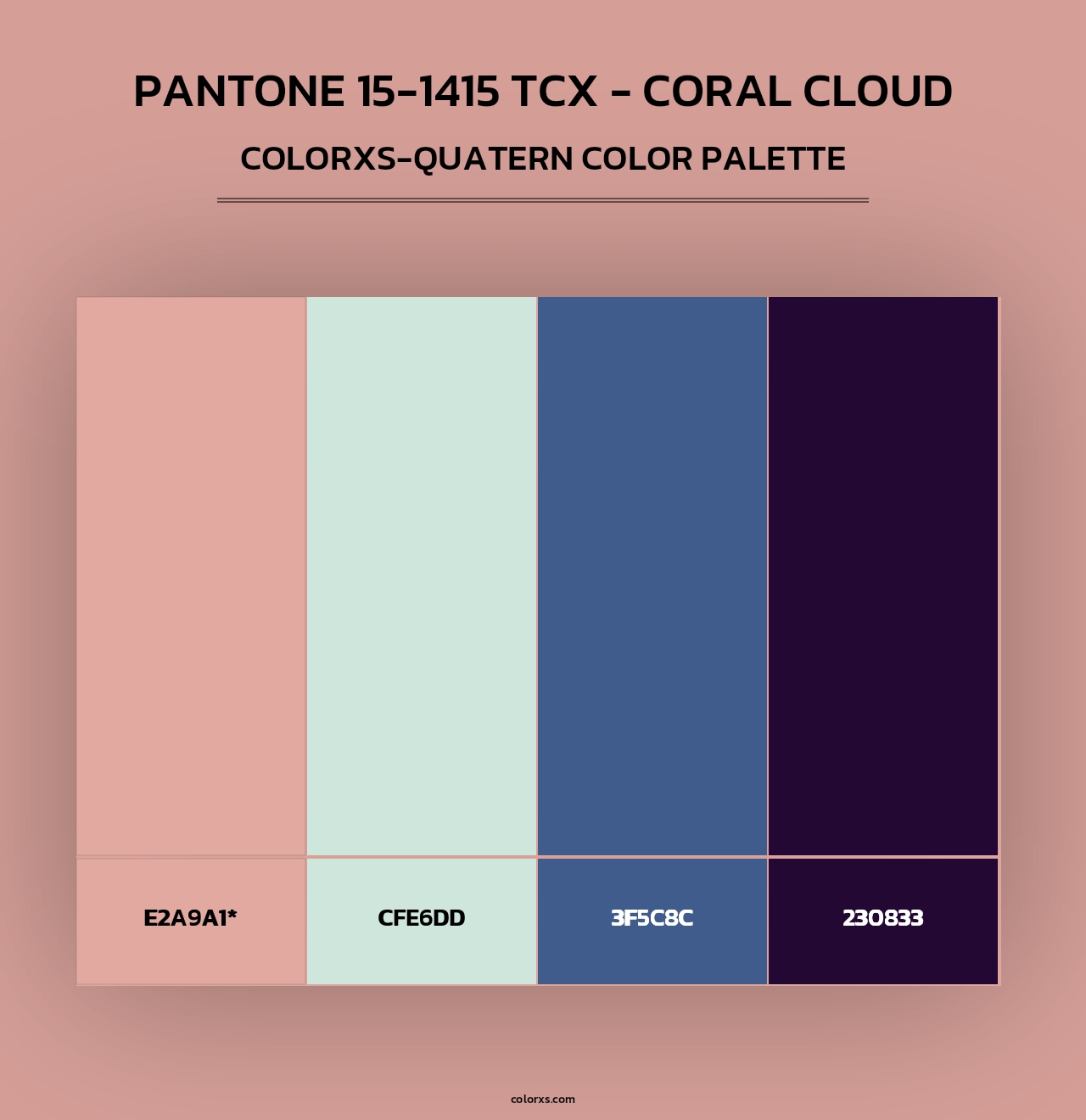 PANTONE 15-1415 TCX - Coral Cloud - Colorxs Quad Palette