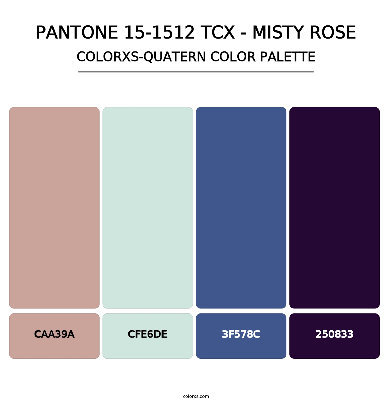PANTONE 15-1512 TCX - Misty Rose - Colorxs Quatern Palette
