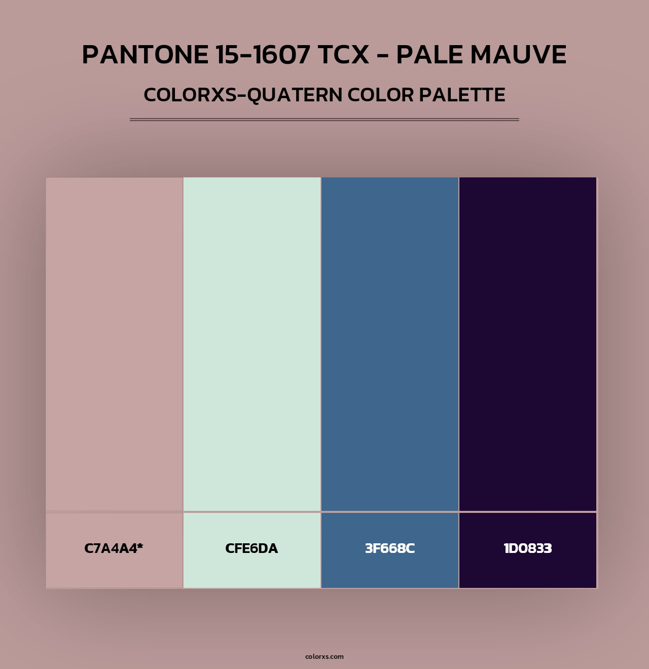 PANTONE 15-1607 TCX - Pale Mauve - Colorxs Quad Palette