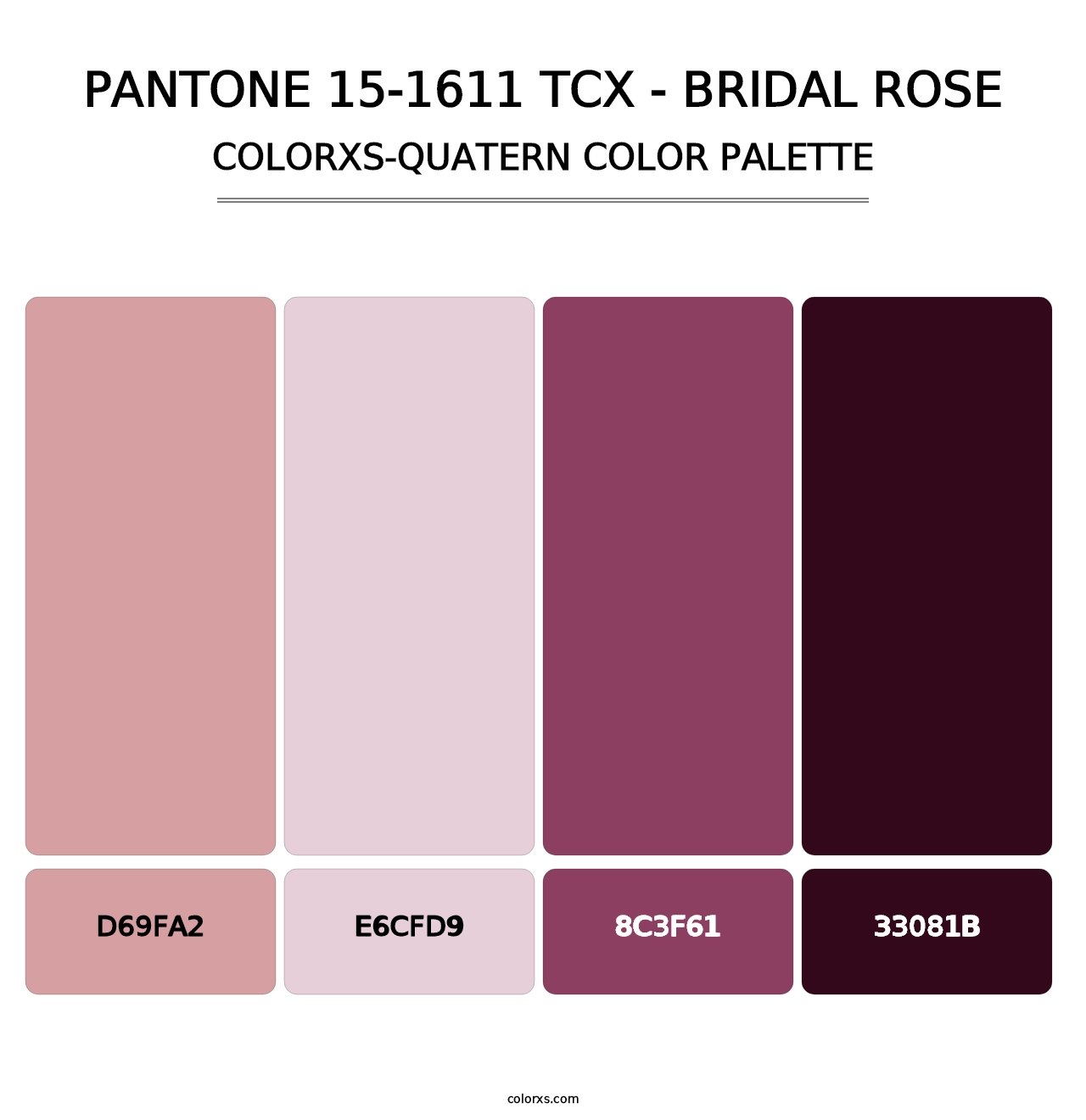 PANTONE 15-1611 TCX - Bridal Rose - Colorxs Quatern Palette