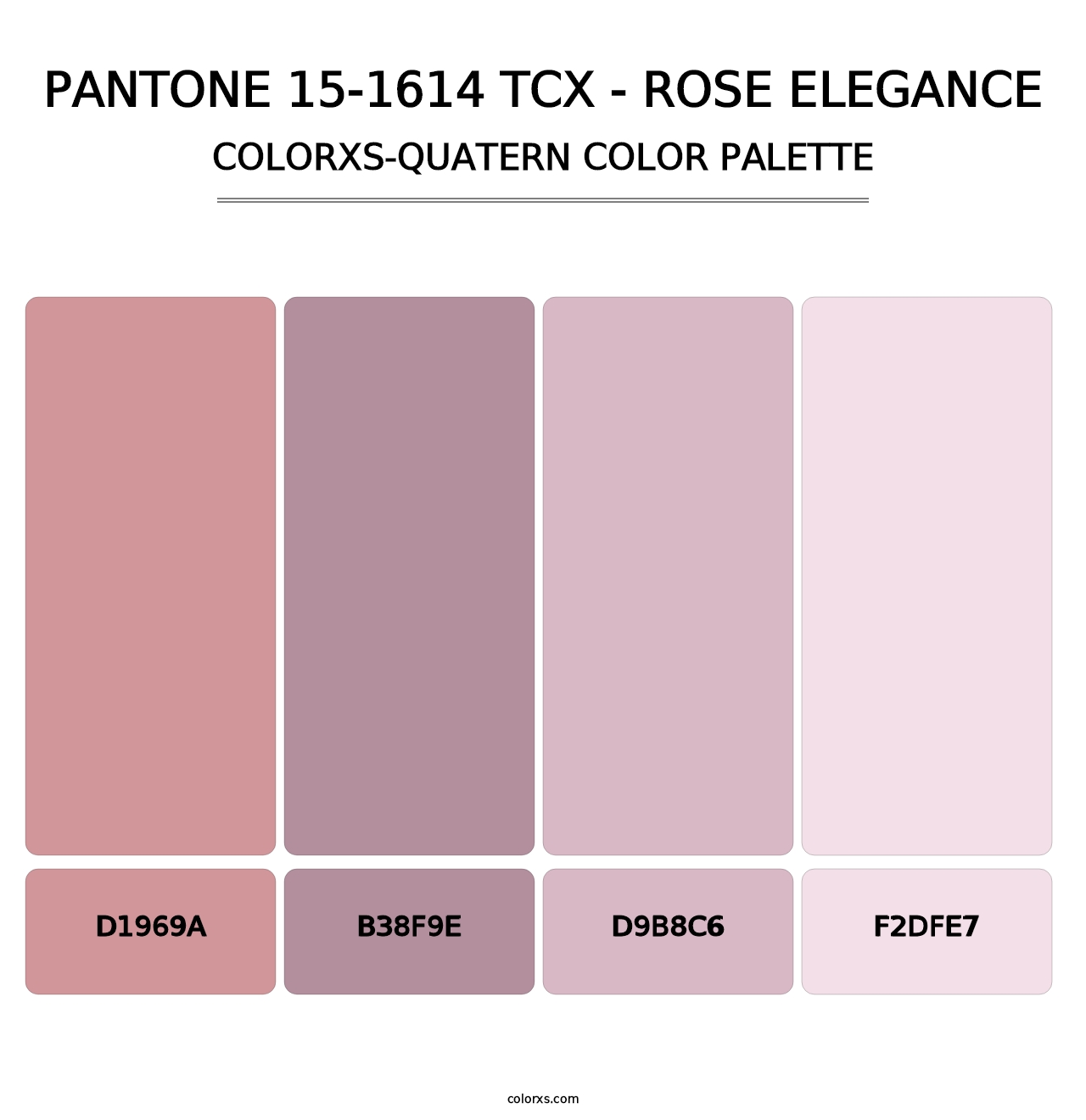 PANTONE 15-1614 TCX - Rose Elegance - Colorxs Quatern Palette
