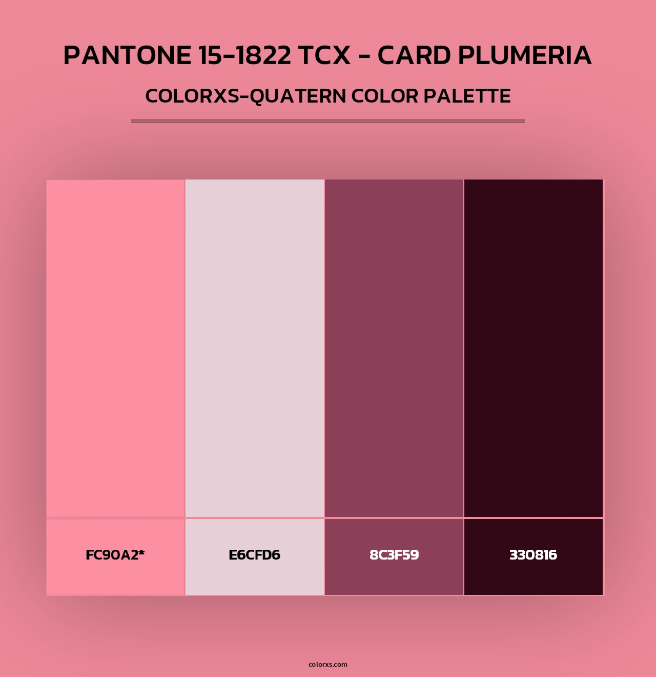 Pantone 15-1822 TCX - Card Plumeria - Colorxs Quad Palette