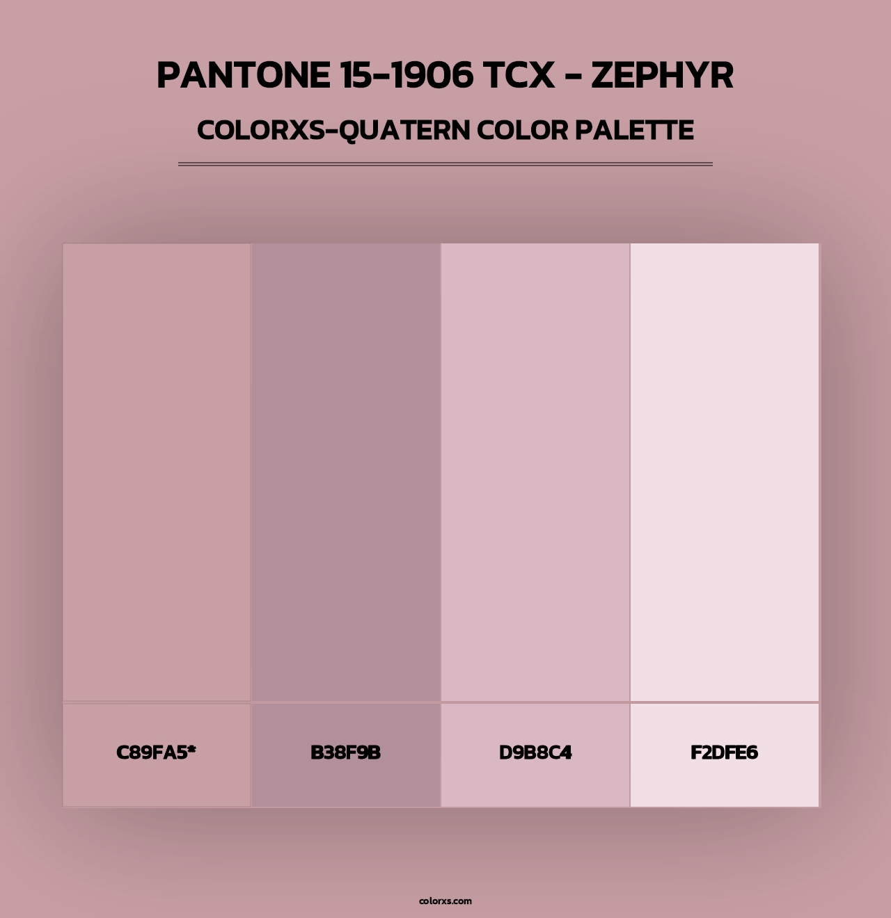 PANTONE 15-1906 TCX - Zephyr - Colorxs Quad Palette
