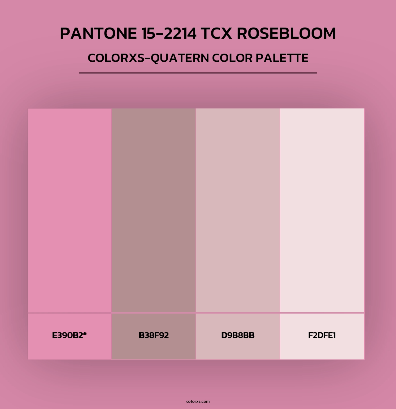 PANTONE 15-2214 TCX Rosebloom - Colorxs Quad Palette