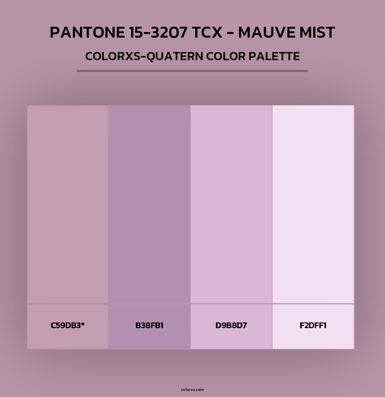 PANTONE 15-3207 TCX - Mauve Mist - Colorxs Quad Palette