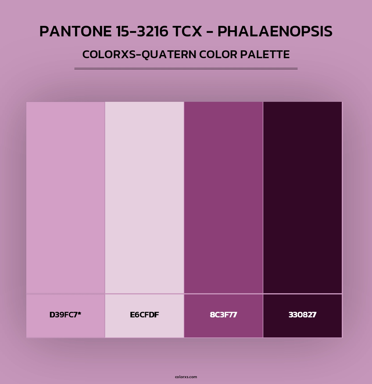 PANTONE 15-3216 TCX - Phalaenopsis - Colorxs Quad Palette