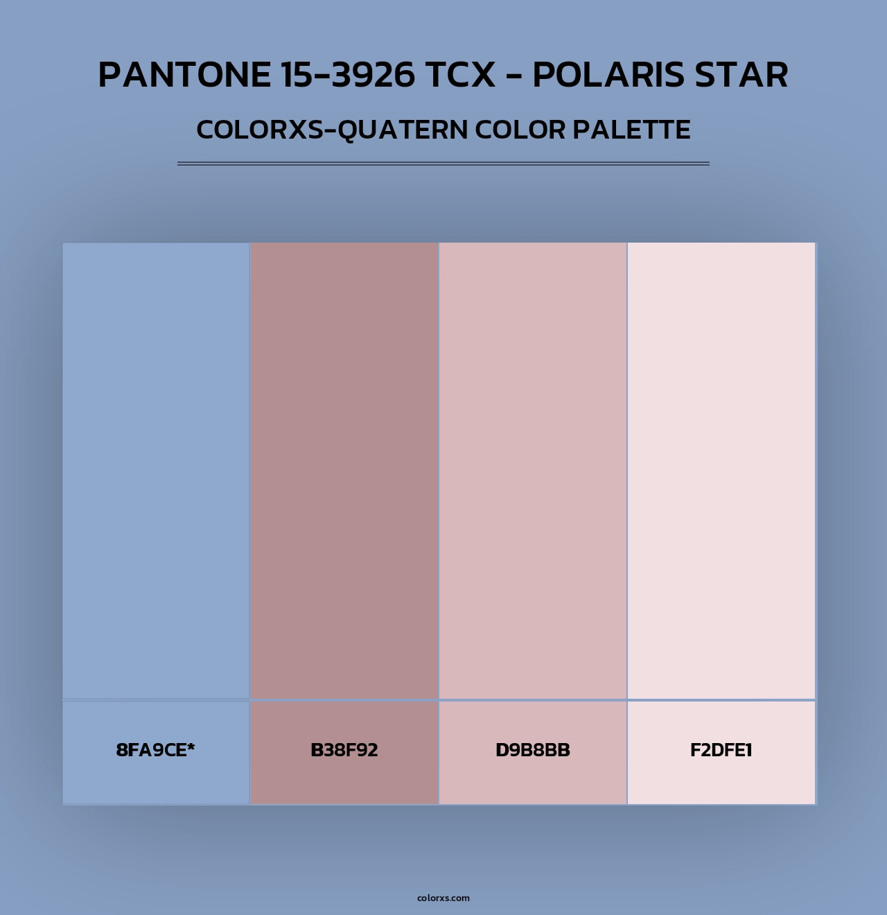 PANTONE 15-3926 TCX - Polaris Star - Colorxs Quad Palette