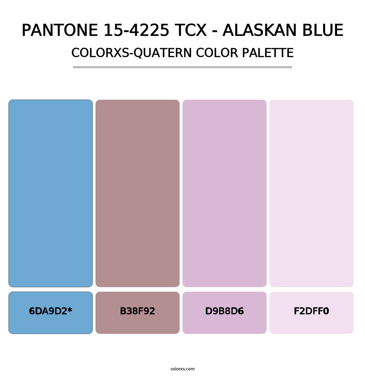 PANTONE 15-4225 TCX - Alaskan Blue - Colorxs Quatern Palette
