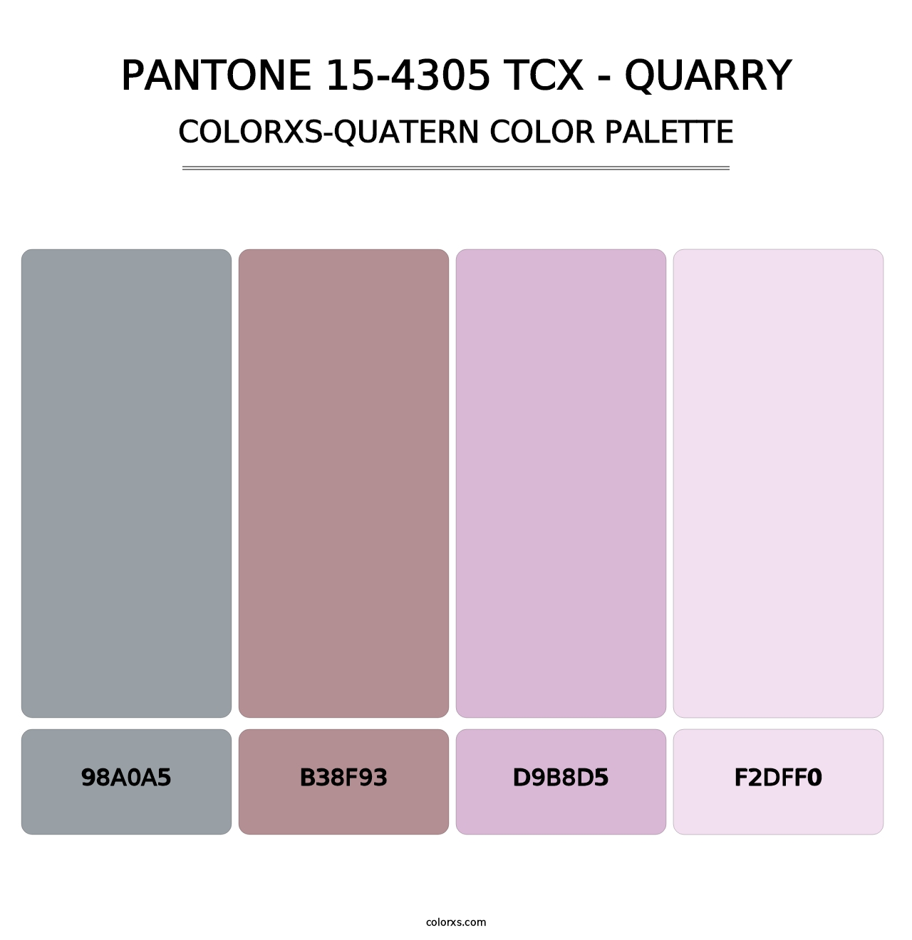 PANTONE 15-4305 TCX - Quarry - Colorxs Quatern Palette