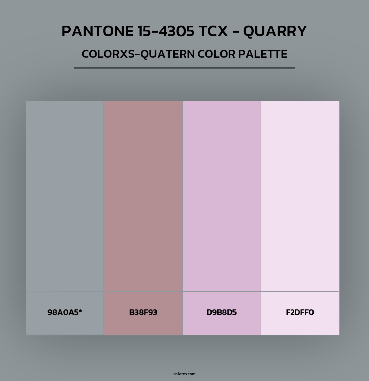 PANTONE 15-4305 TCX - Quarry - Colorxs Quad Palette