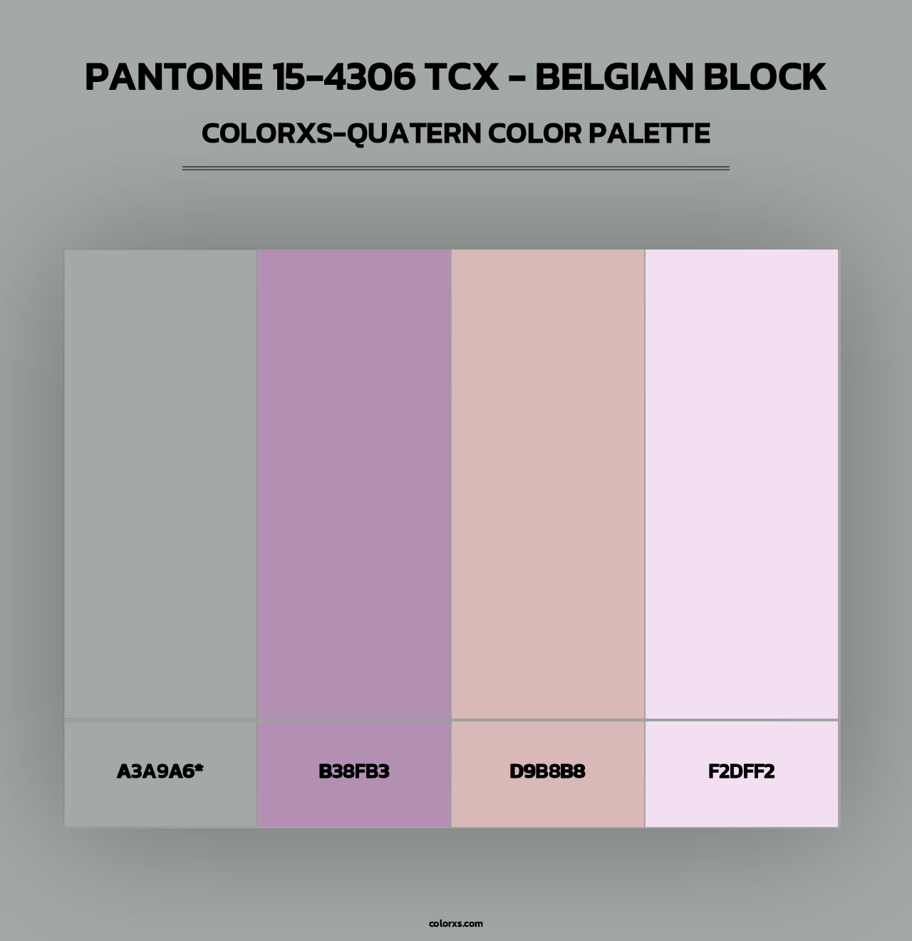 PANTONE 15-4306 TCX - Belgian Block - Colorxs Quad Palette